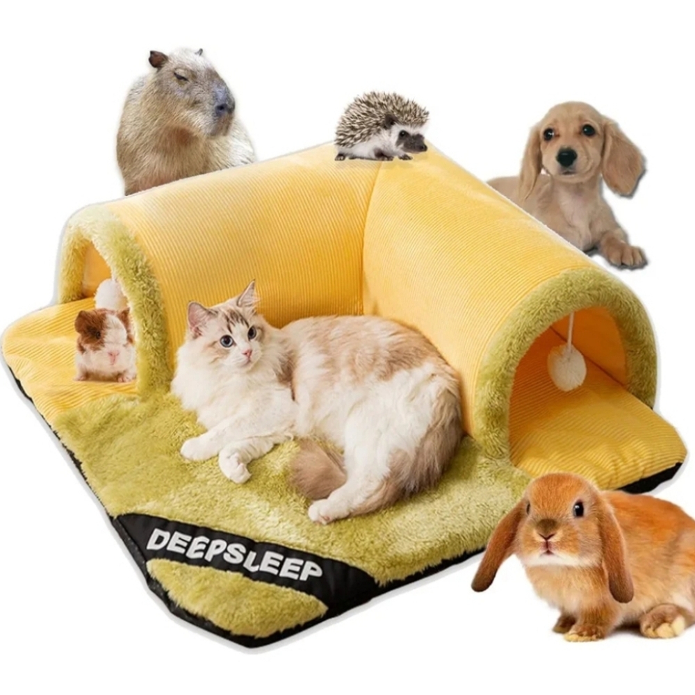 🏆Host Pick! NEW Peekaboo Plush Large 2 in 1 Tunnel Pet Bed Toy